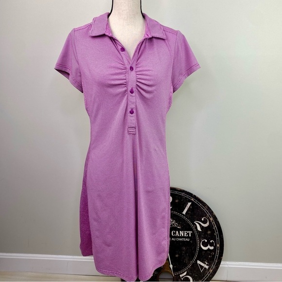 Prana Polo Kinley pink performance short sleeve dress size M - Picture 5 of 15